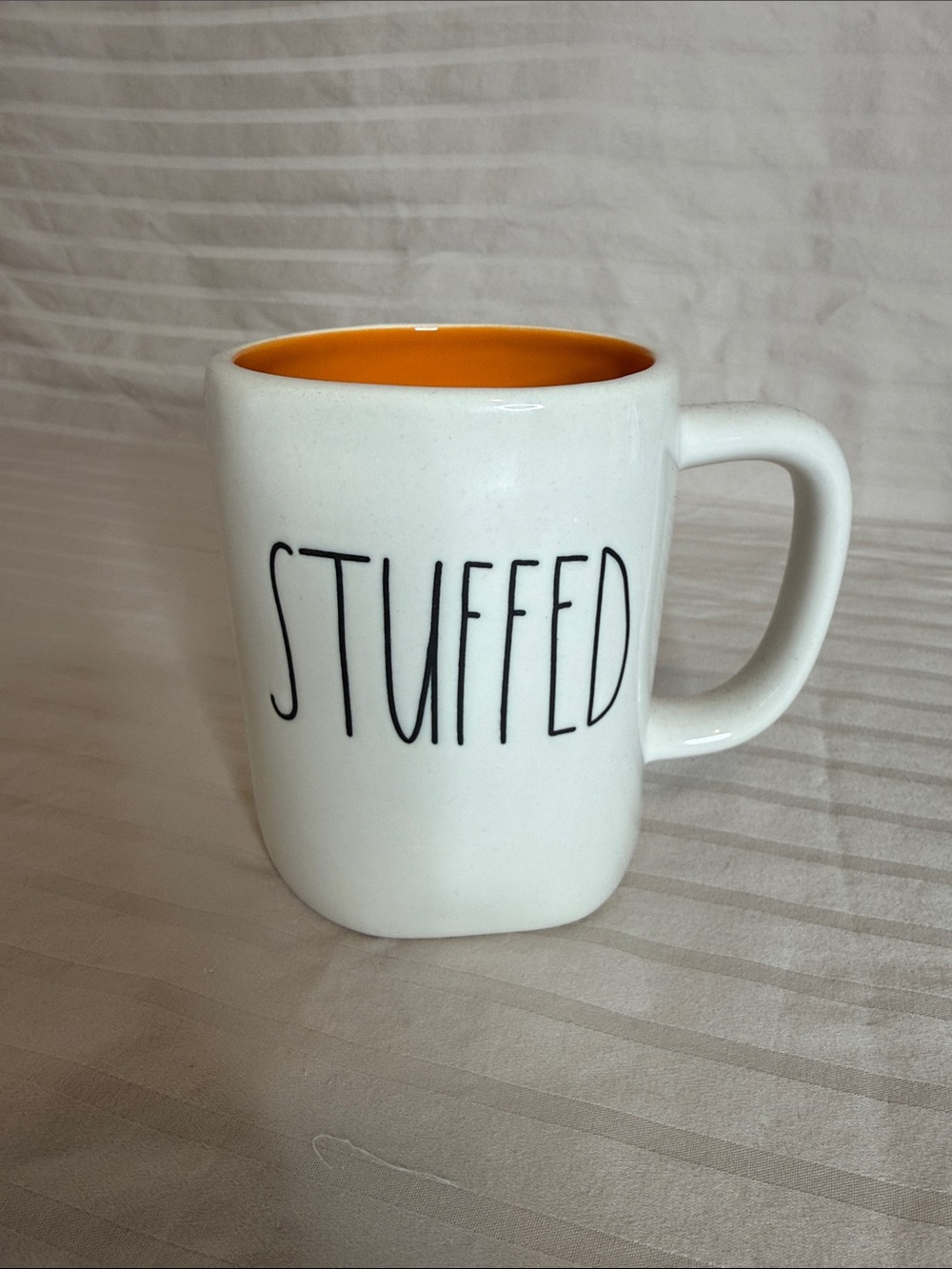 Rae Dunn White Mug with Orange Interior — STUFFED